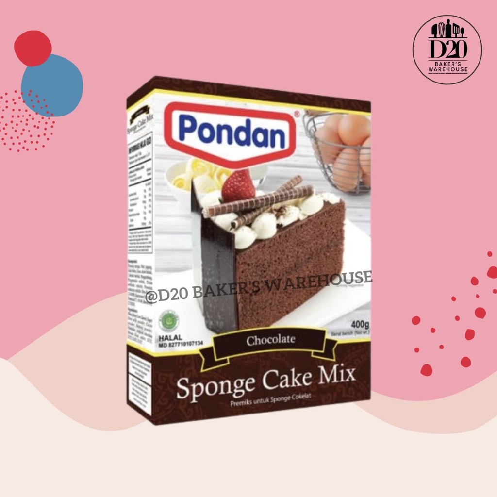 

Pondan Sponge Cake Mix Chocolate Cokelat 400gr