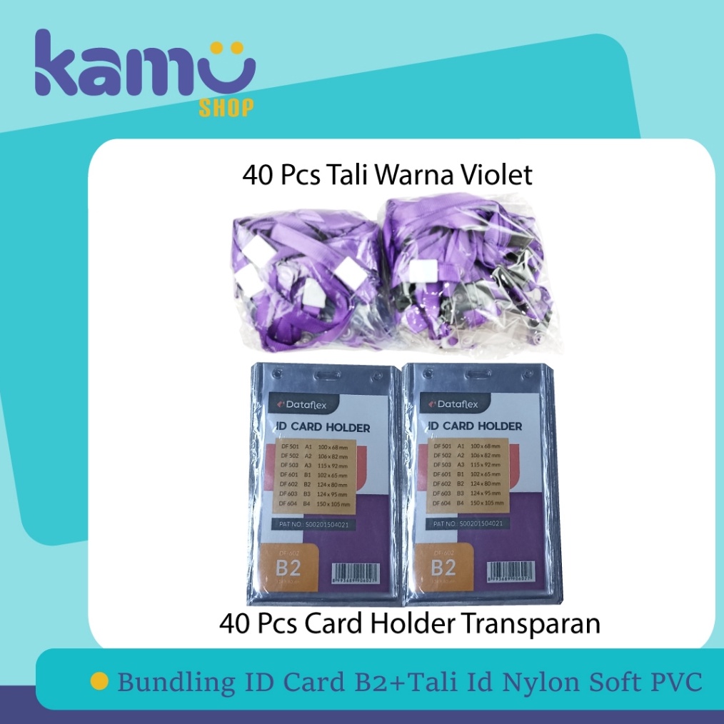 

Bundling 4Pcs ID Card B2 4Pcs Tali ID Card Nylon Soft PVC NYLKSFP KODE C6K4