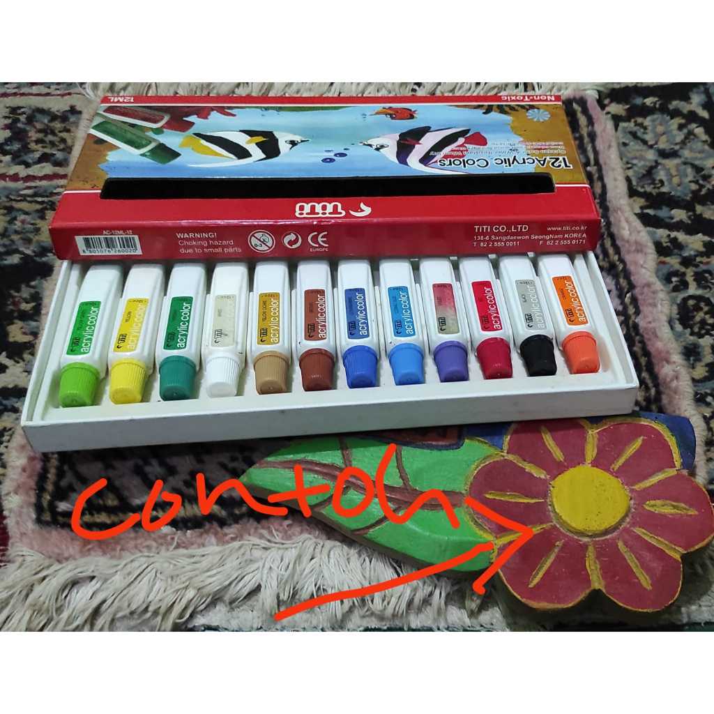 

Seken Cat Acrylic Titi 12 Warna 12 ml Non Toxic