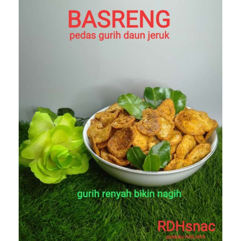 

Basreng pedas gurih daun jeruk
