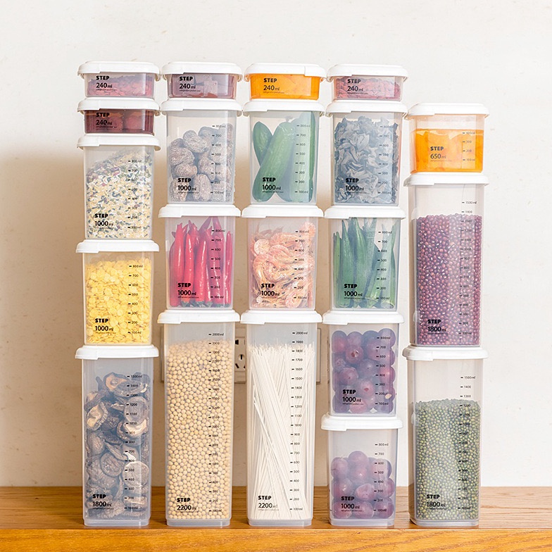 TERBAIK Toples Plastik Murah Bening Kotak Kecil Makanan Ringan Unik Kulkas