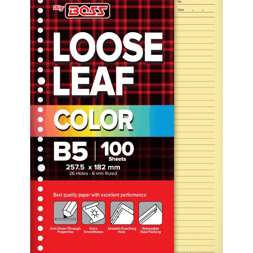 

KF7 BigBoss Loose Leaf B5 1 Lembar Yellow BBO LL 1 B5 16