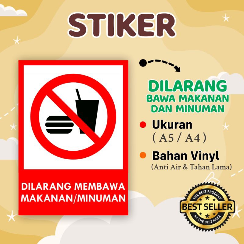 

STIKER DILARANG BAWA MAKANAN & MINUMAN