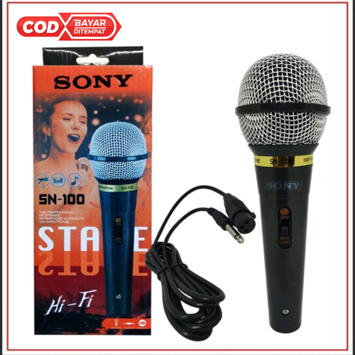 Mic Sony SN 100 Vocal Microphone Mic Kabel / Mic Sony SN-1212