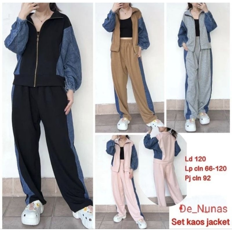 SET JEANS KOMBINASI KAOS