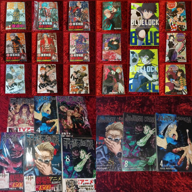 [BACA DESKRIPSI] READY STOCK / PRELOVED Manga/Komik Jujutsu Kaisen HAIKYUU Blue Lock Demon Slayer To