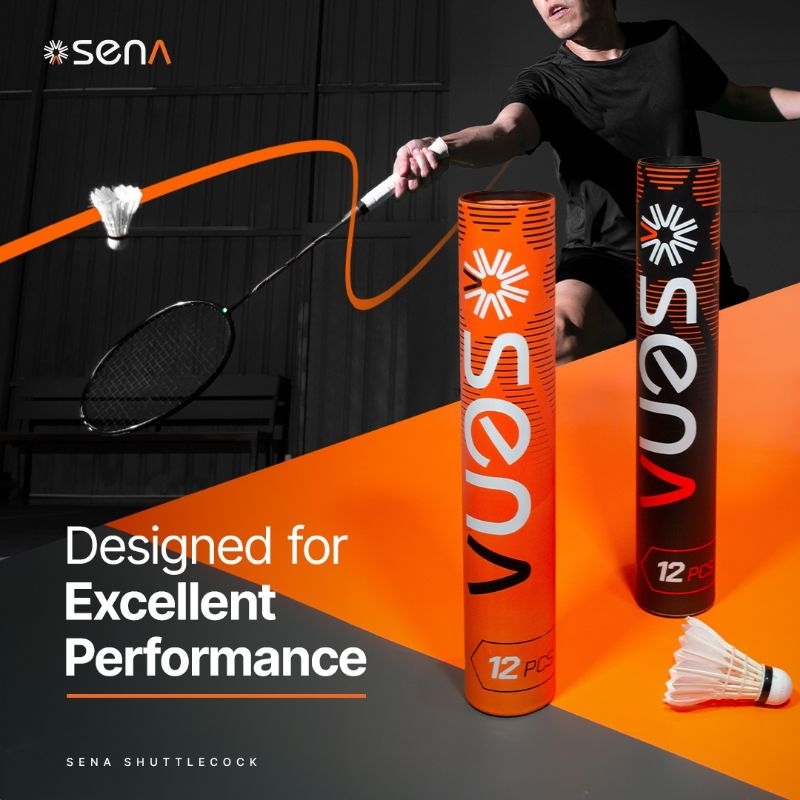 SENA Sports Shuttlecock Premium | Grosir | Kok Bulu Tangkis 60Slop | 1Dus | Kok Badminton