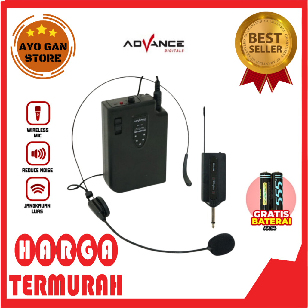 ADVANCE Mic Clip On Mic Bando Wireless Mic-500