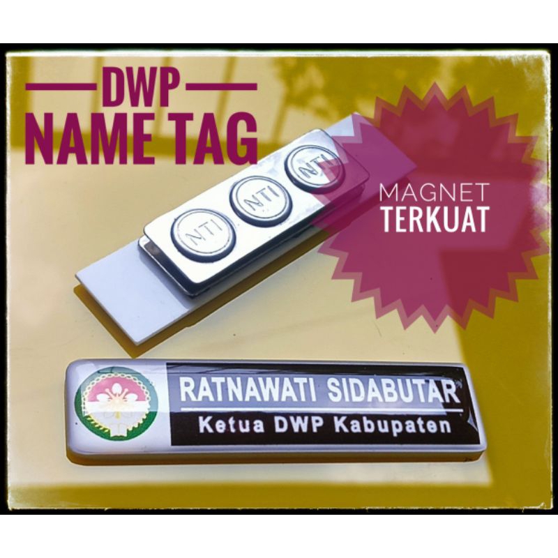 

Name Tag Papan Nama Logo DWP / DHARMA WANITA PERSATUAN