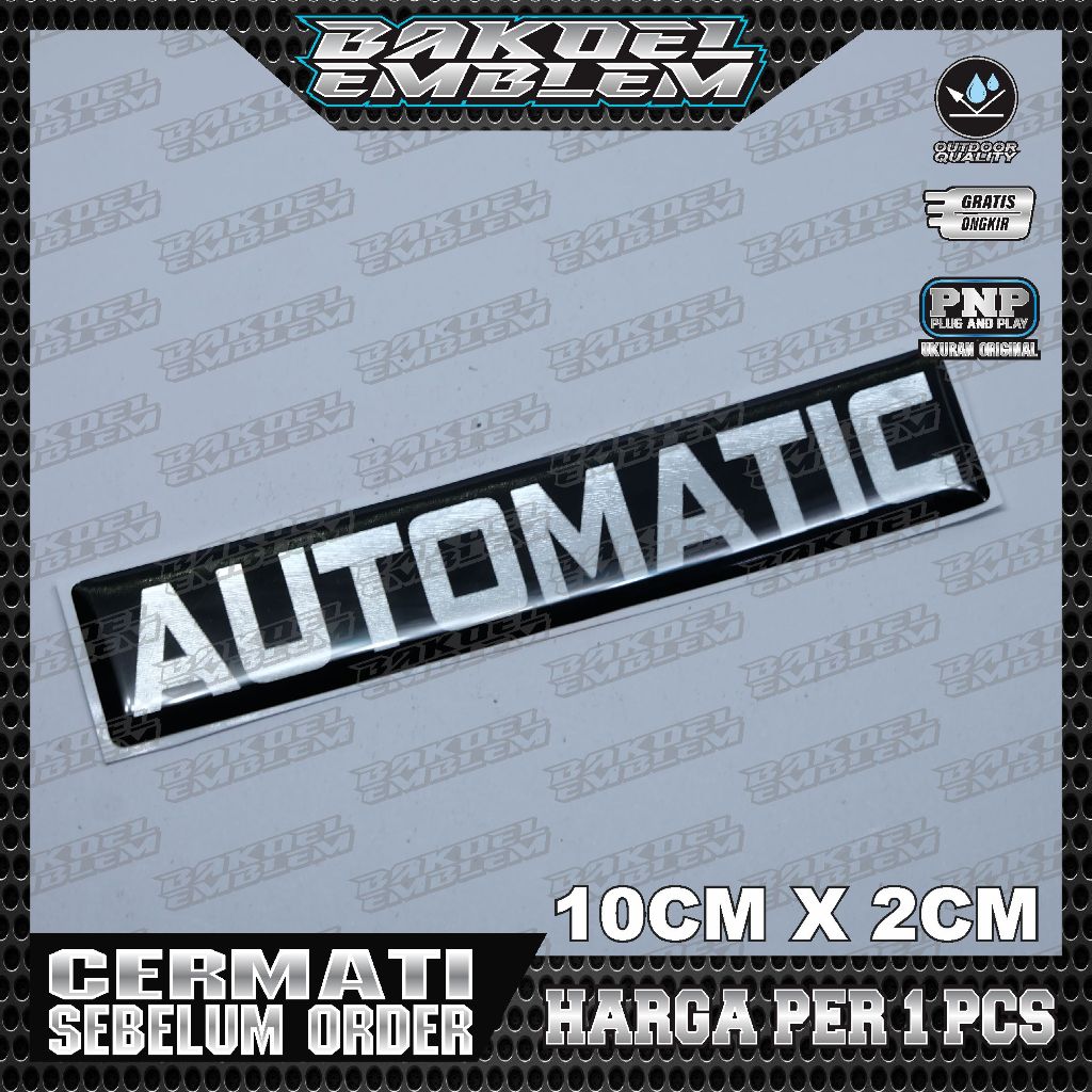 Emblem timbul Automatic kijang lgx / emblem mobil automatic / emblem kijang matic