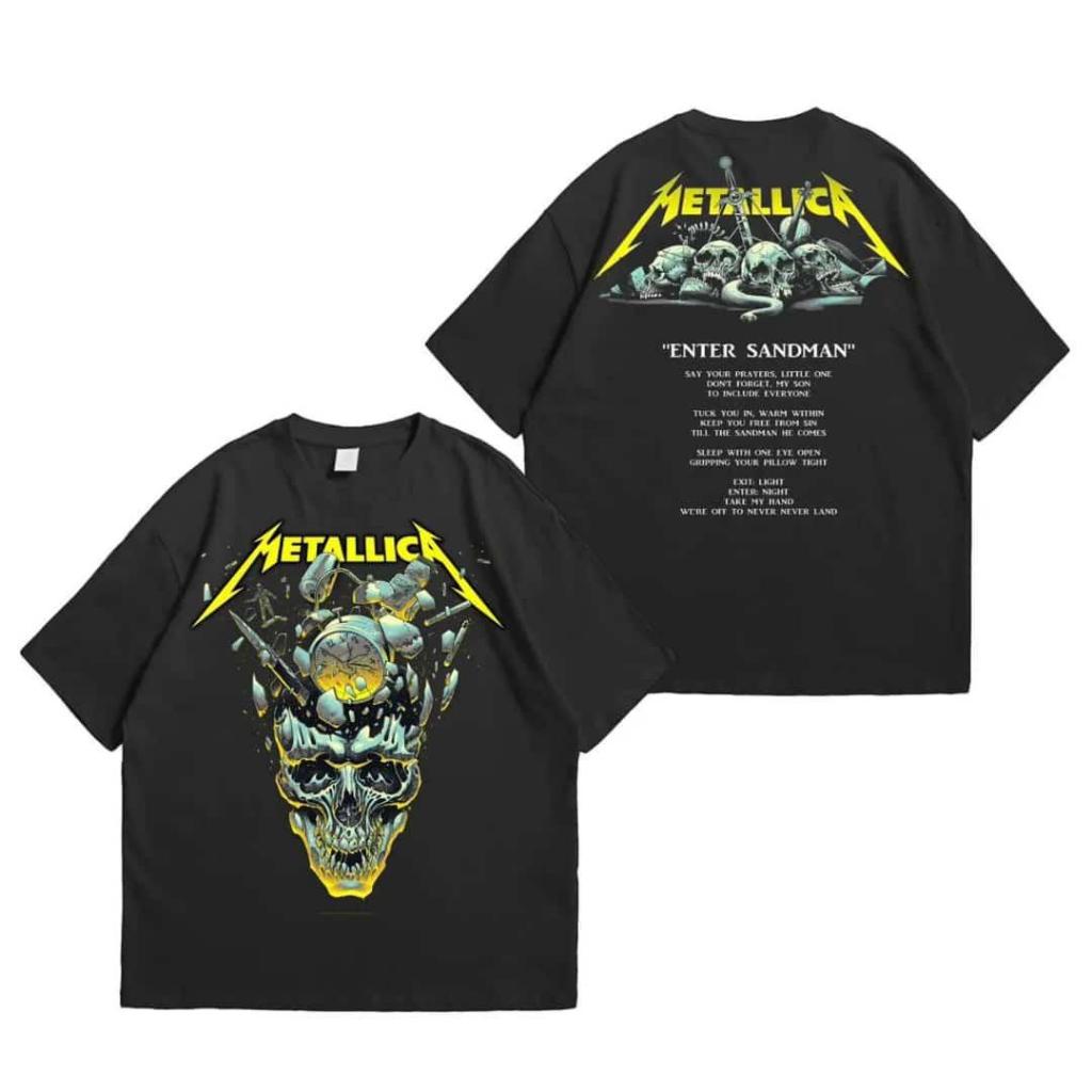 KAOS OVERSIZE KAOS METALLICA /BAJU DISTRO /KAOS DISTRO /KAOS BAND ROCK METAL TERPOPULER /T-SHIRT
