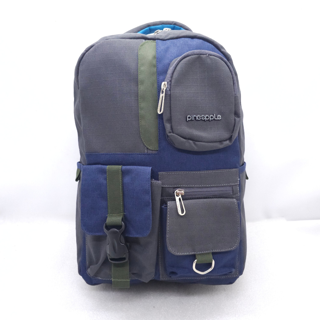 RANSEL LAPTOP PINEAPPLE ORIGINAL 18 INCHI PREMIUM QUALITY / TAS PINEAPPLE KANTONG DEPAN KANVAS TEBAL