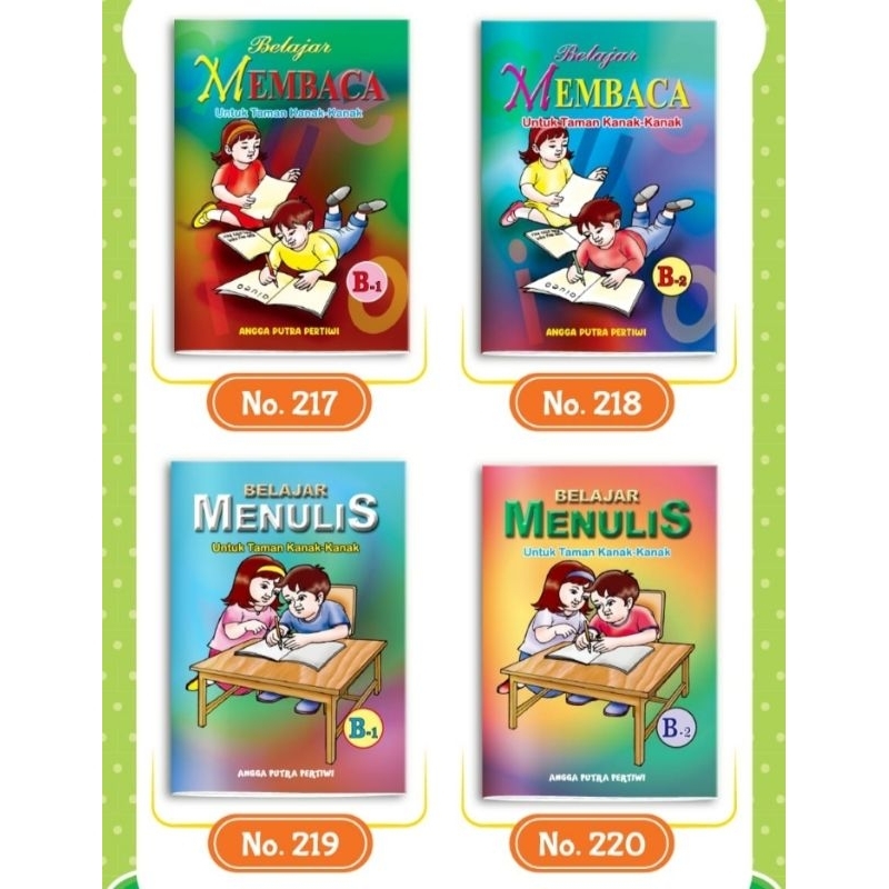 Buku Belajar Membaca dan Menulis Untuk Tk B