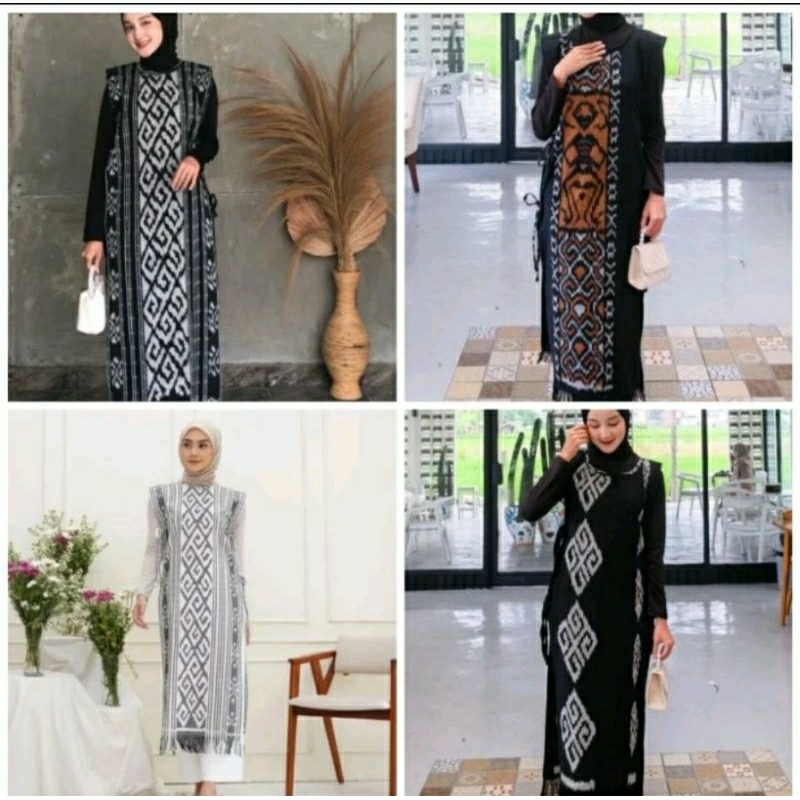 VEST ROMPI PANJANG - ROMPI TENUN - VEST TENUN - ROMPI ETNIK