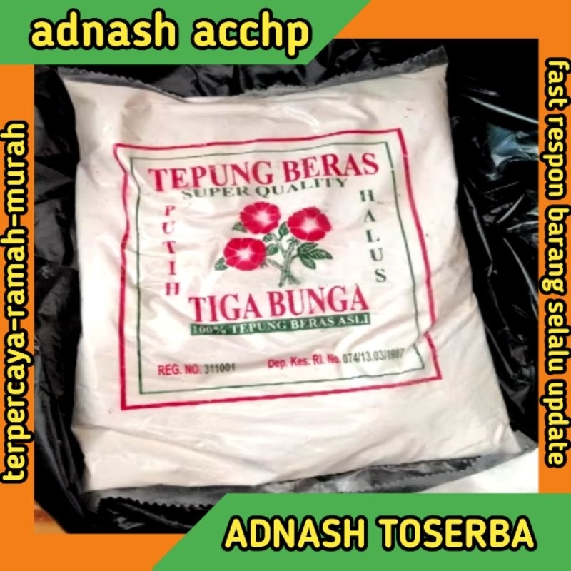 

tepung beras 250g tiga bunga