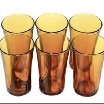 Gelas DURALEX coklat tinggi 280ml isi 6 pcs
