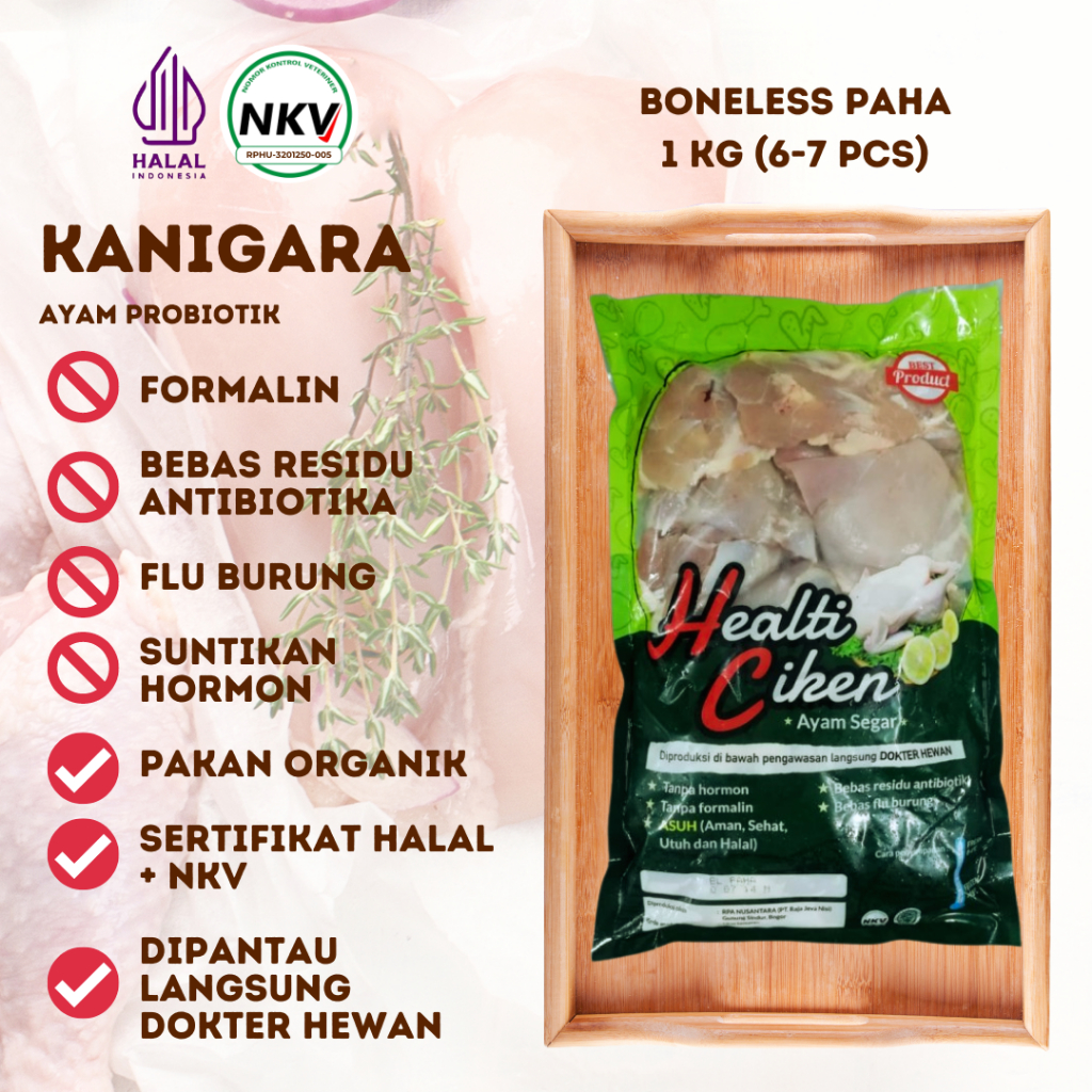 

HEALTI CIKEN BONELESS PAHA AYAM FILLET HALAL HEALTHY CHICKEN 0,9-1KG