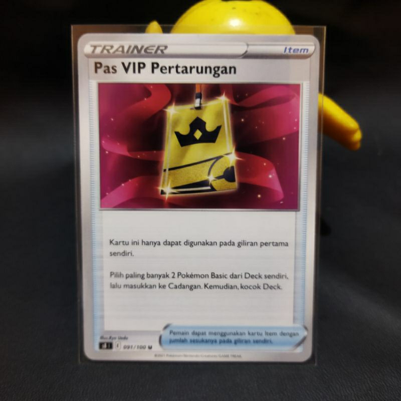 Pas VIP Pertarungan Trainer Item original Pokemon TCG Indonesia