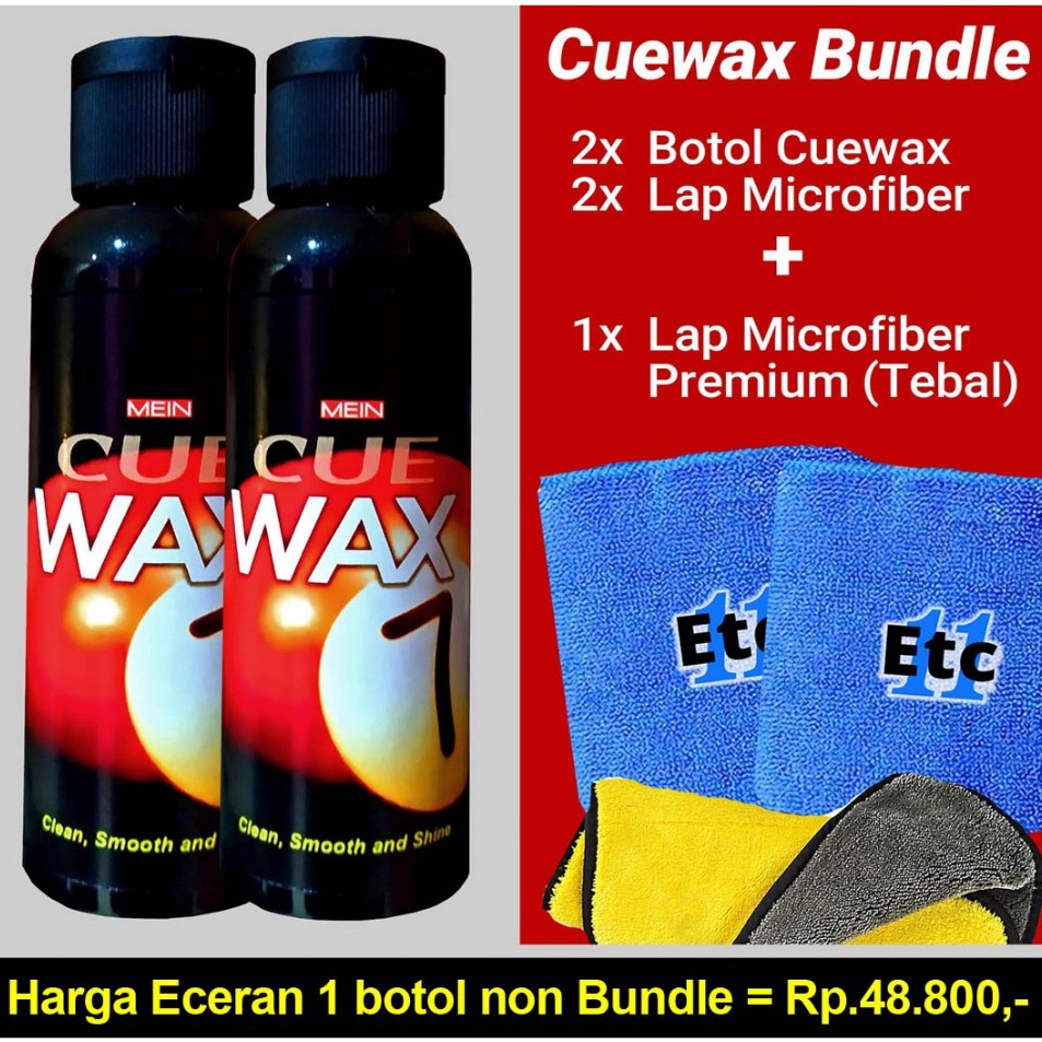 Produk Spesial  CueWax 7  Billiard Cue Wax  Pembersih SANITIZER Pelicin Pengkilat Stick Shaft Ferrul