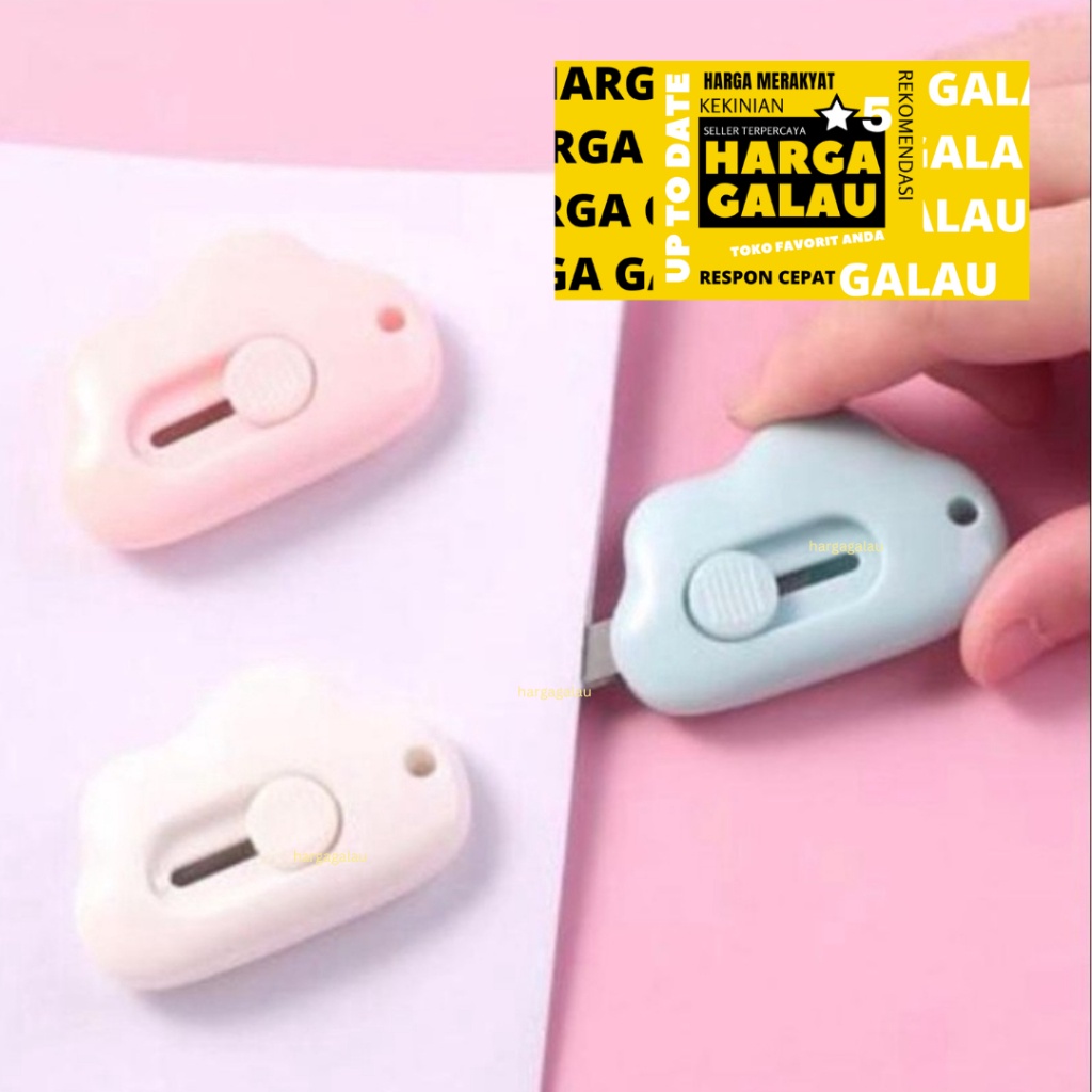 

CUCI GUDANG cutter mini Cloud Awan pisau kecil serbaguna warna random