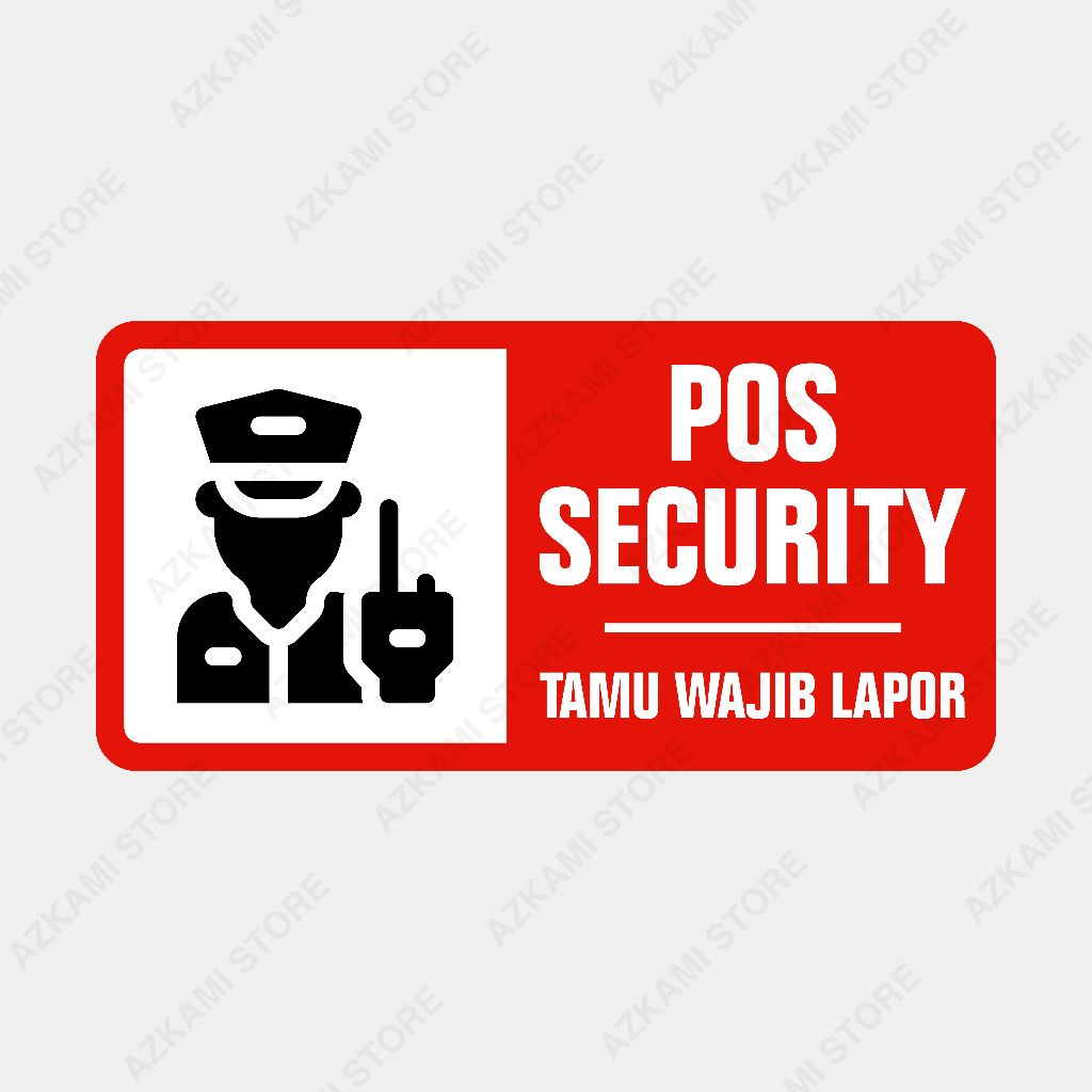 

Rambu Pos Security Tamu Wajib Lapor 40cm x 20cm Plat Alumunium