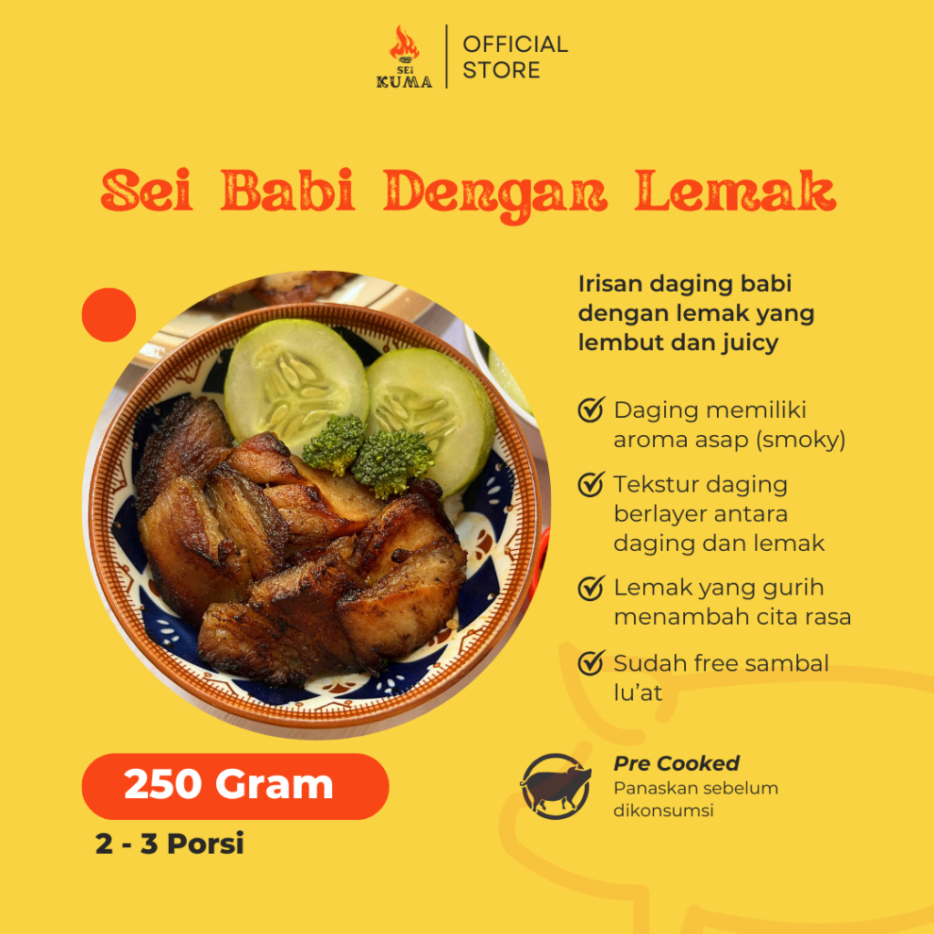 

SEI BABI ASAP Kupang - Khas NTT - Se'i Babi Dengan Lemak 250 Gram