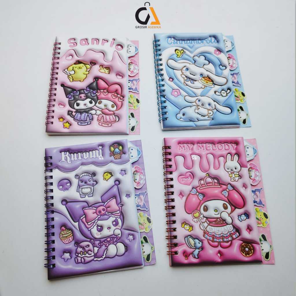

Note Book Sticker Lucu Karakter Sanrio Lotso Unicorn Agenda Harian Diary Book