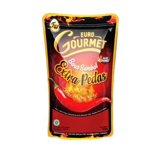 

Euro gourmet saus sambal extra pedas 500gr