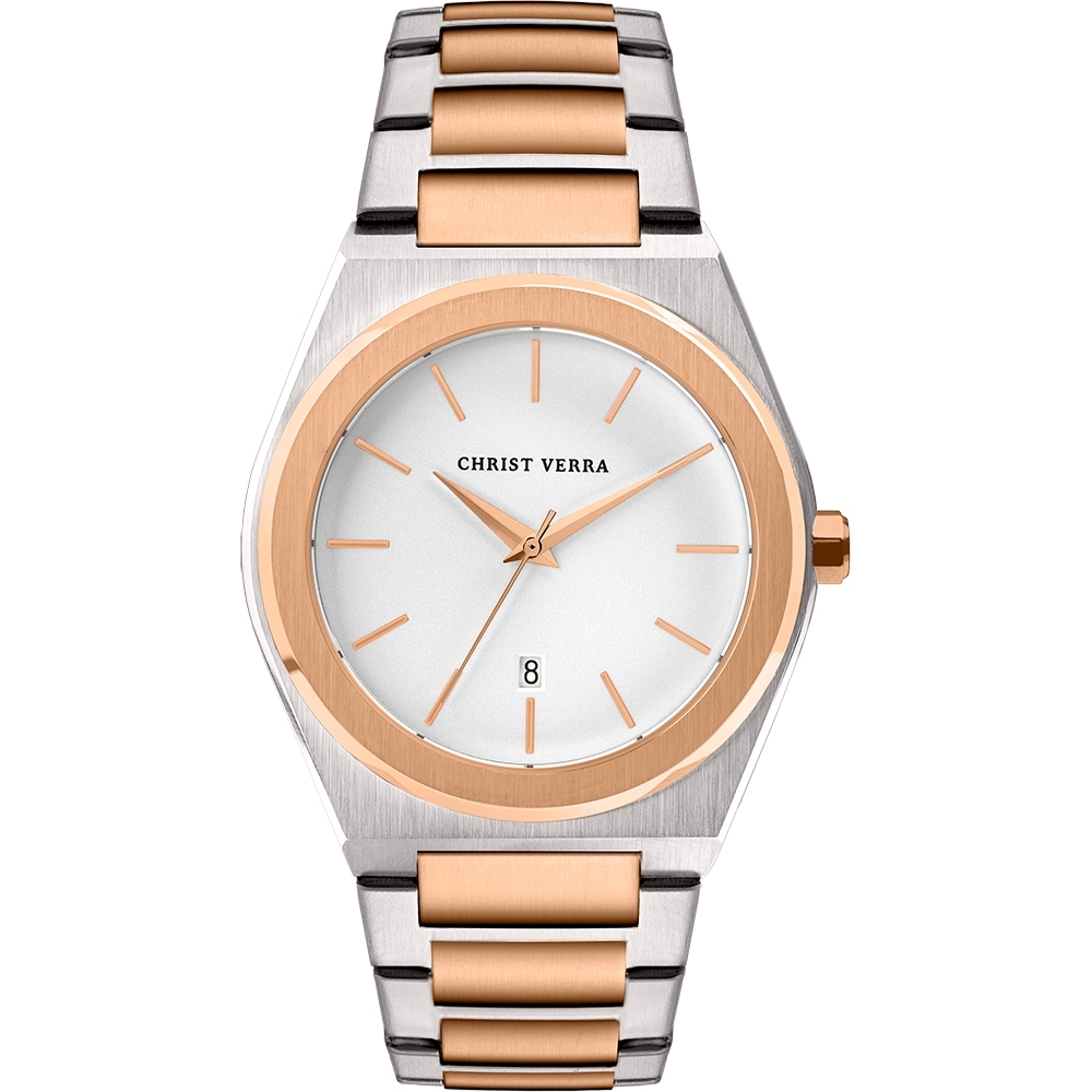 Jam Tangan Pria Tali Rantai Christ Verra CV 10985G-14 WHT