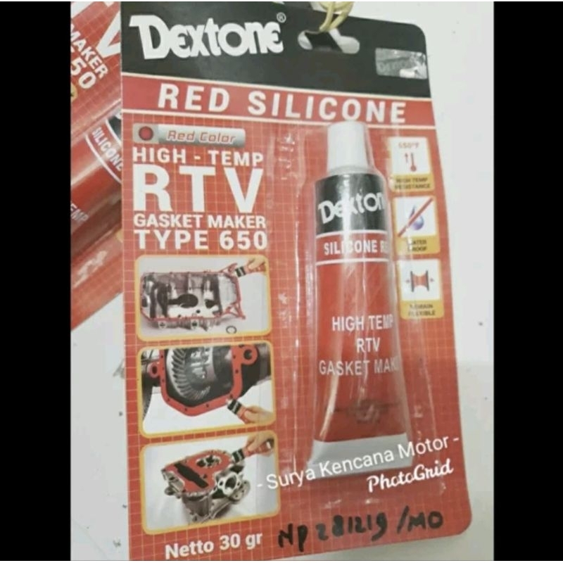 Lem dextone red silicone gasket paking packing