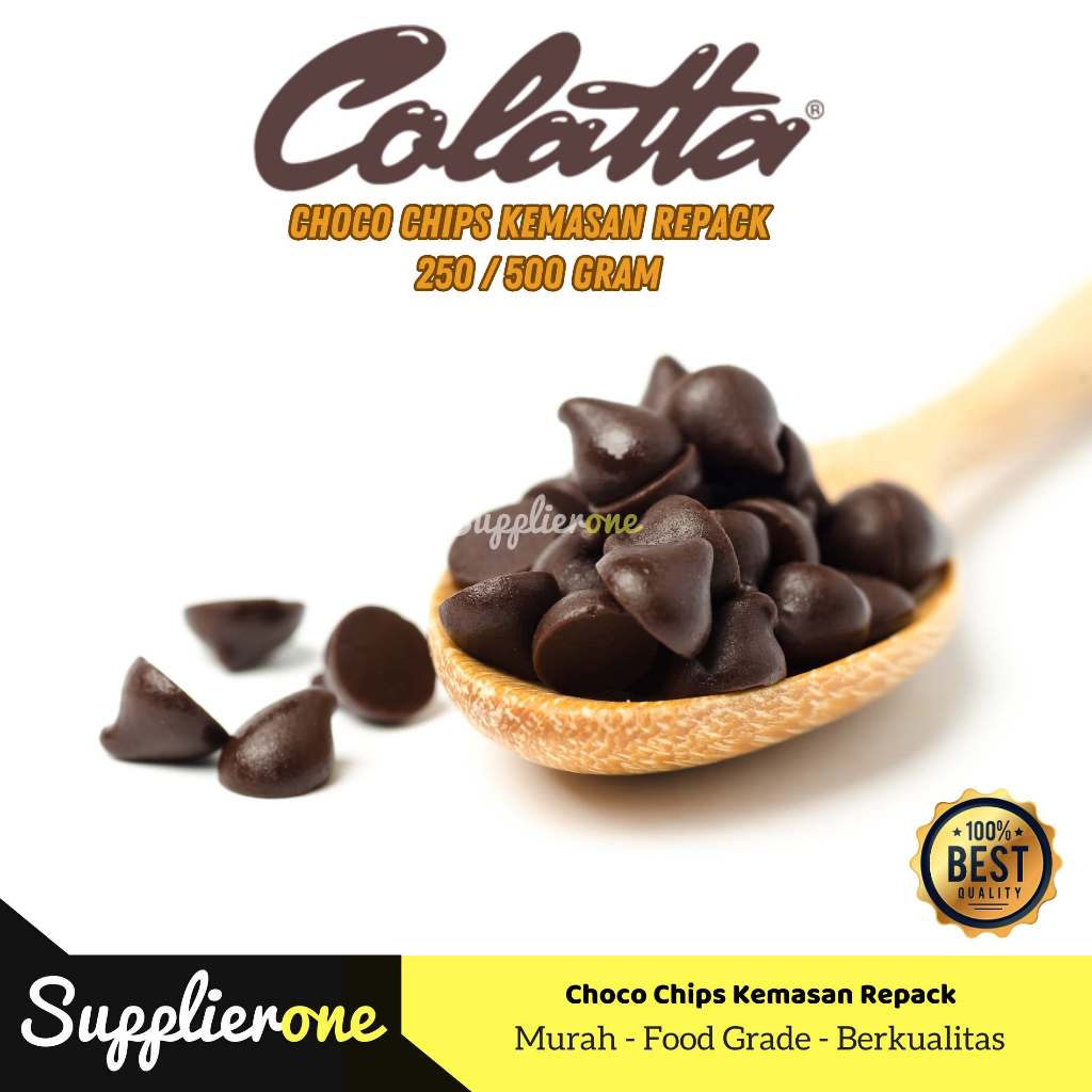 

ChocoChips Colatta Repack 250gr - 500gr / Choco Chips Cokelat Colatta / Choco Chips Repack 250/500gr