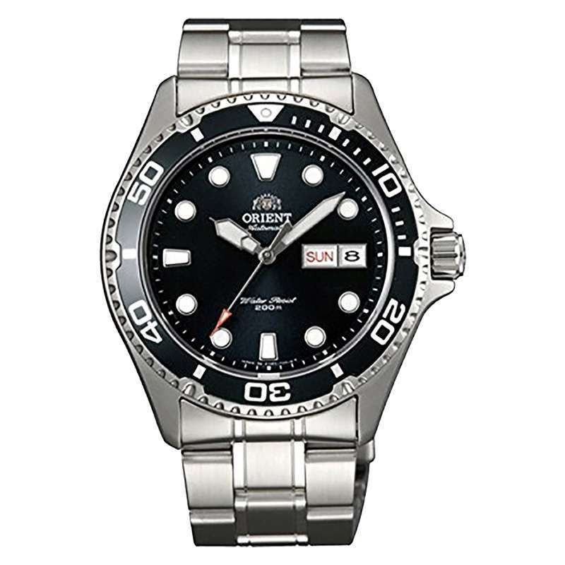 Jam Tangan Pria Orient Ray II FAA02004B Automatic Black Dial Stainless Steel Strap