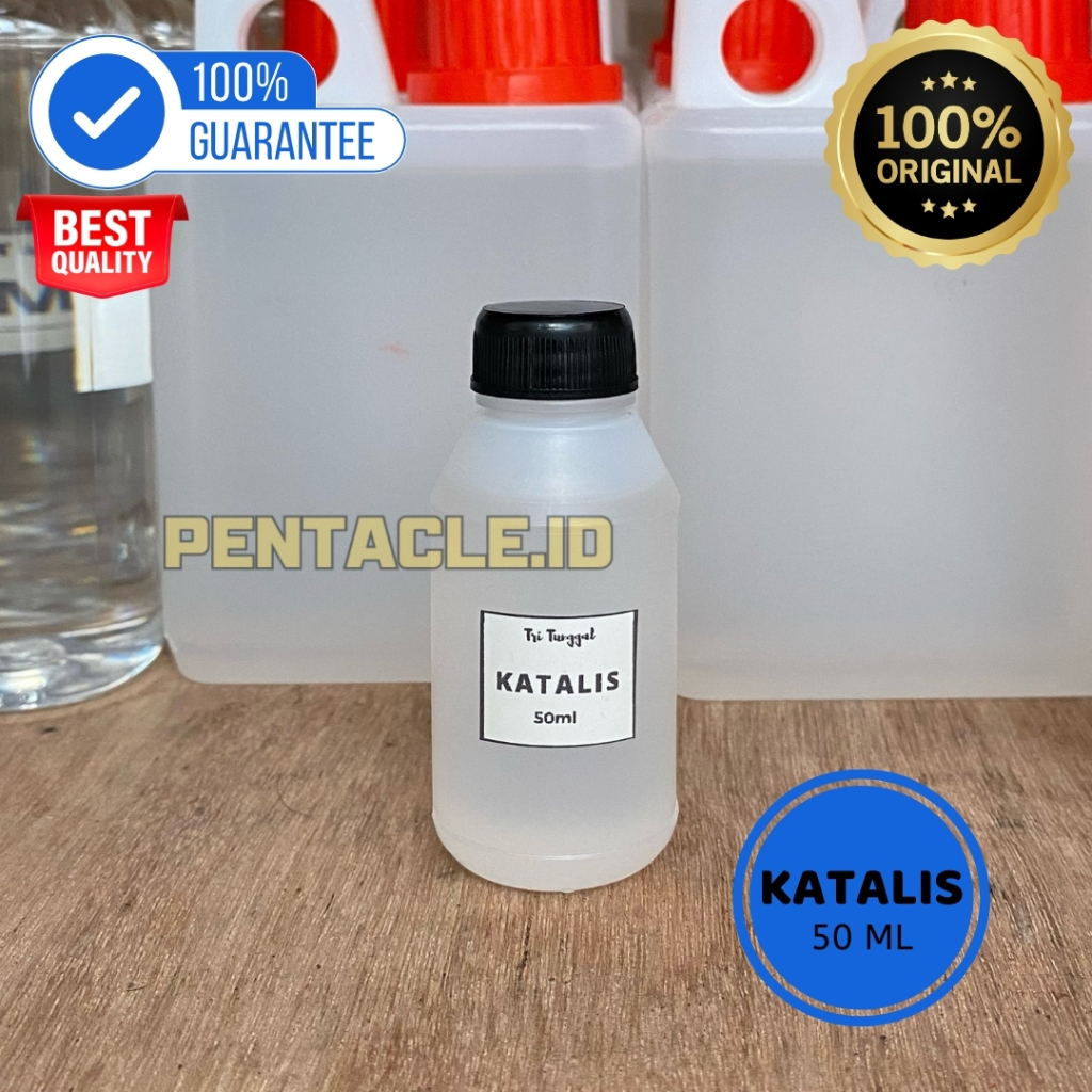 Katalis Pengeras Resin Kemasan Botol 50ml Polyester Catalis Catalyst Hardener Bahan Tambahan  Resine