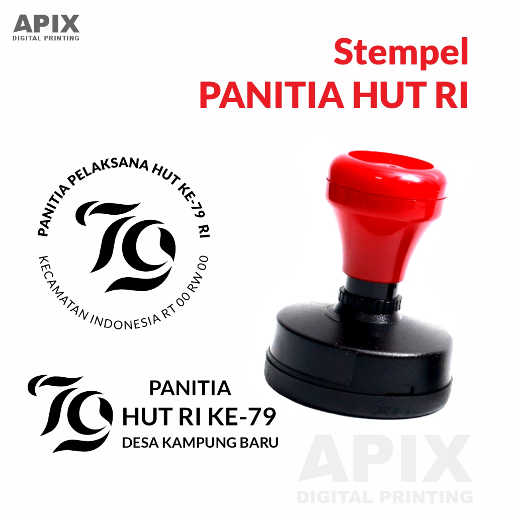 

Stempel Panitia Pelaksana HUT RI ke 79 Stampel Cap Siap Pakai