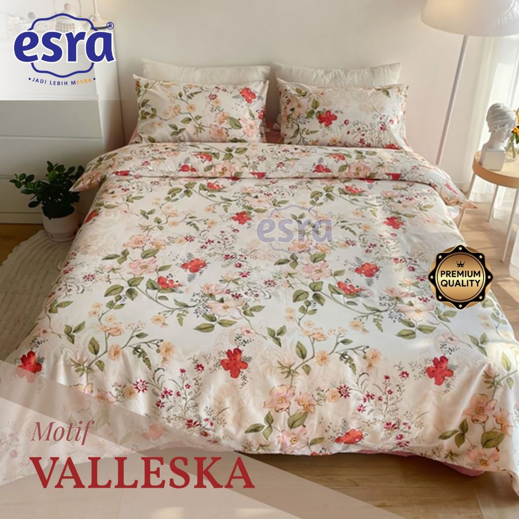 Proven Sprei - Sprei Katun Lokal Esra Motif bunga VALLESKA  - bunga kecil tabur - Shabby Chic