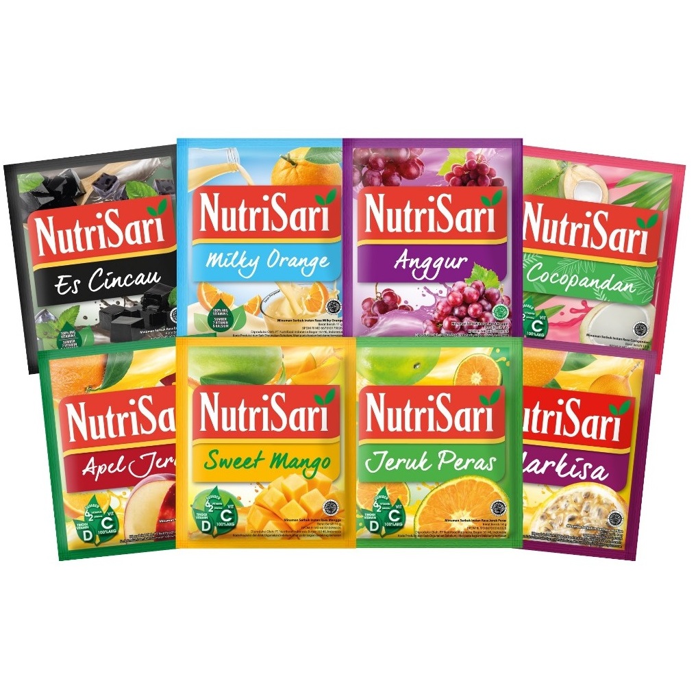 

NutriSari 10 Sachet per renceng | Minuman Buah Vitamin C Vitamin D Varian Rasa