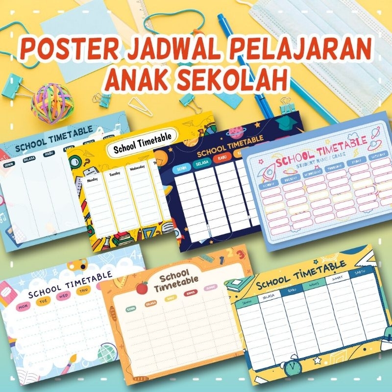 JADWAL PELAJARAN/ ROSTER PELAJARAN SEKOLAH