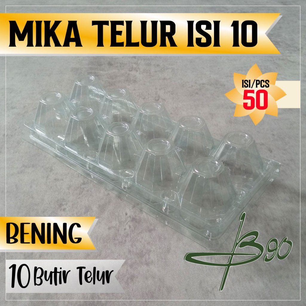 Mika Telur Ayam Negri Curah 10 butir isi 50pcs Murah Terbatu