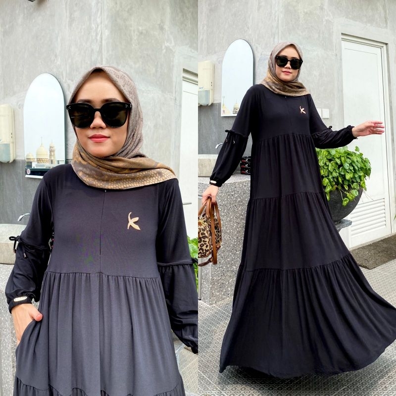 gamis babydoll umpak jersey premium by rfilly ori