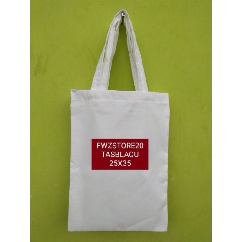 Tas blacu putih polos/totebag blacu/totebag lukis sablon uk 25x35cm