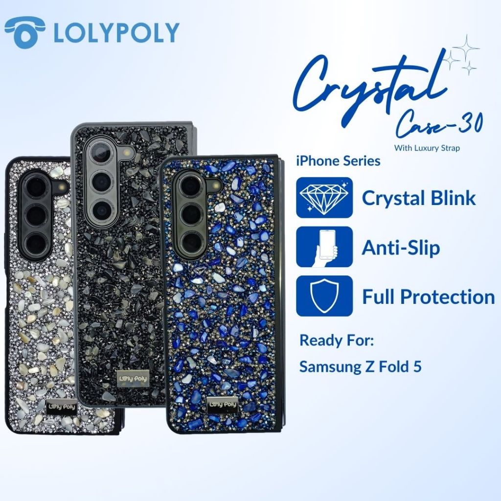 LOLYPOLY Crystal Diamond Bling Case For Samsung Z Fold 5 30