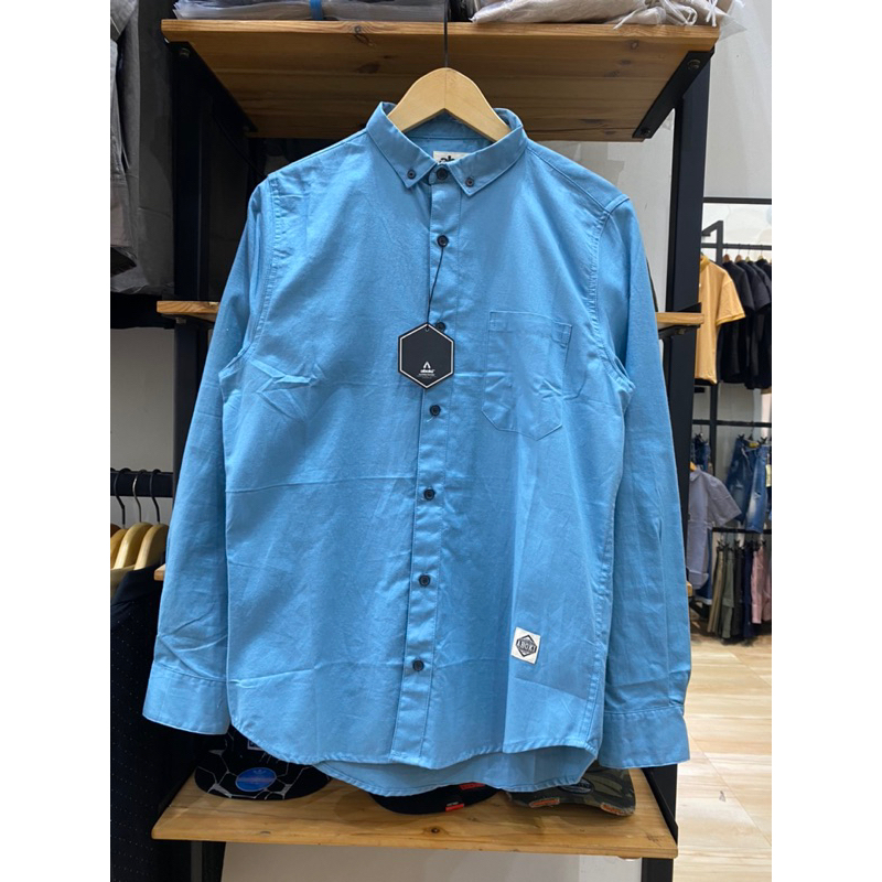 kemeja polos pria lengan panjang aboki anityng