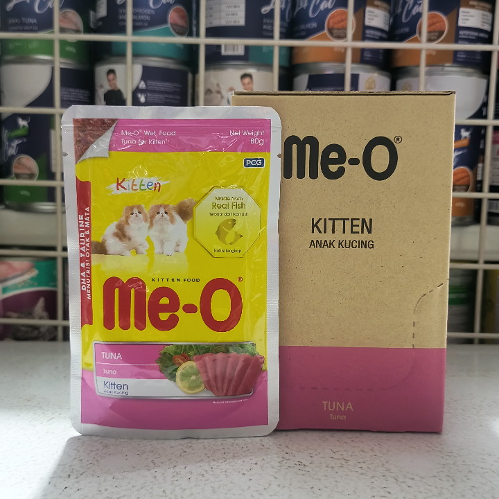 ( 12 PCS / 1 DUS ) Meo Sachet Kitten Tuna Pouch 80G Wet Food