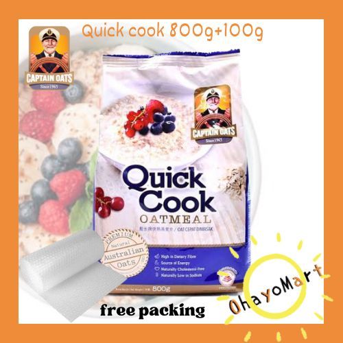 

Captain oat biru - cereal/ cook sereal/ instant cereal 800g + 200g