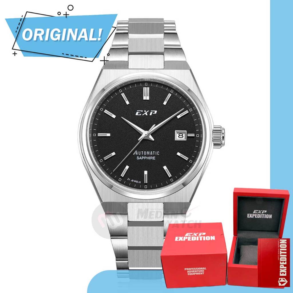 Jam Tangan Pria Expedition E6857 Automatic Sapphire Crystal 40mm Silver