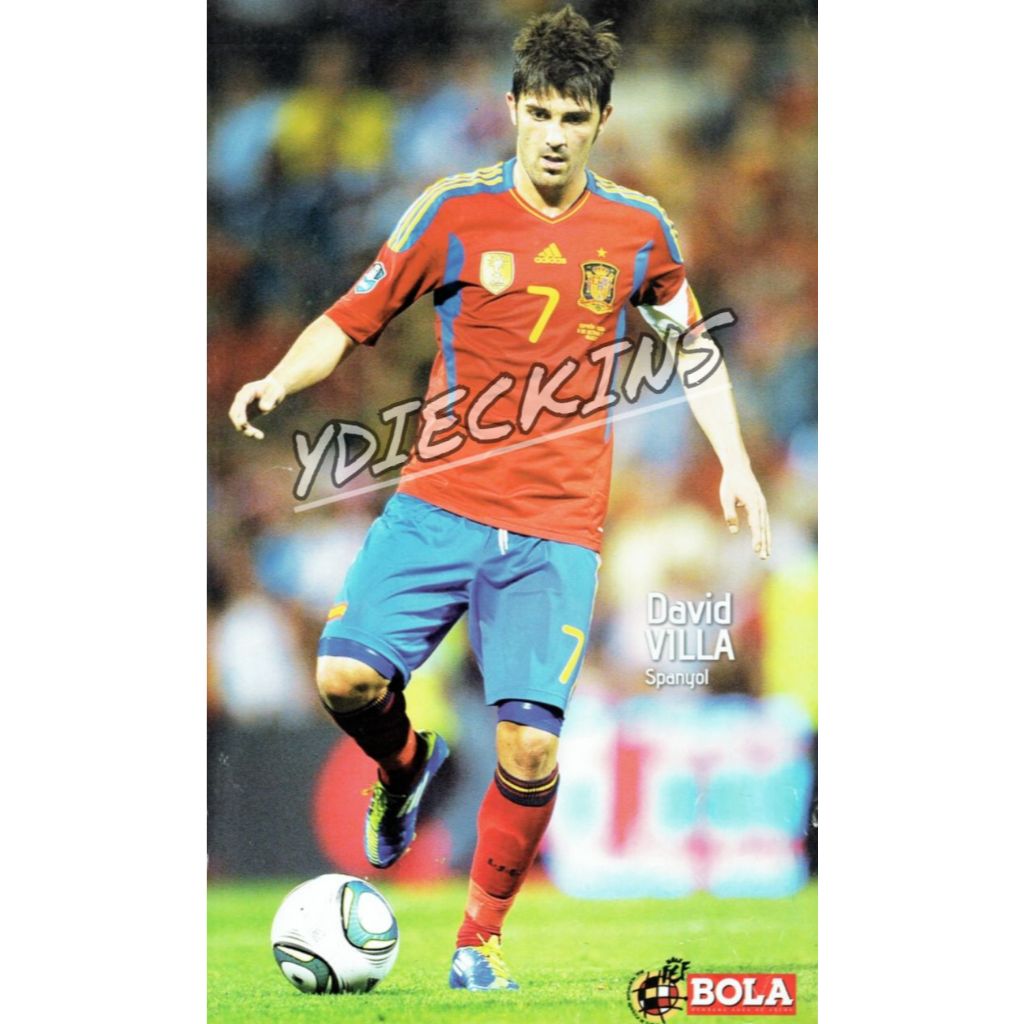 Merchandise Poster Pemain BOLA David Villa - Spanyol