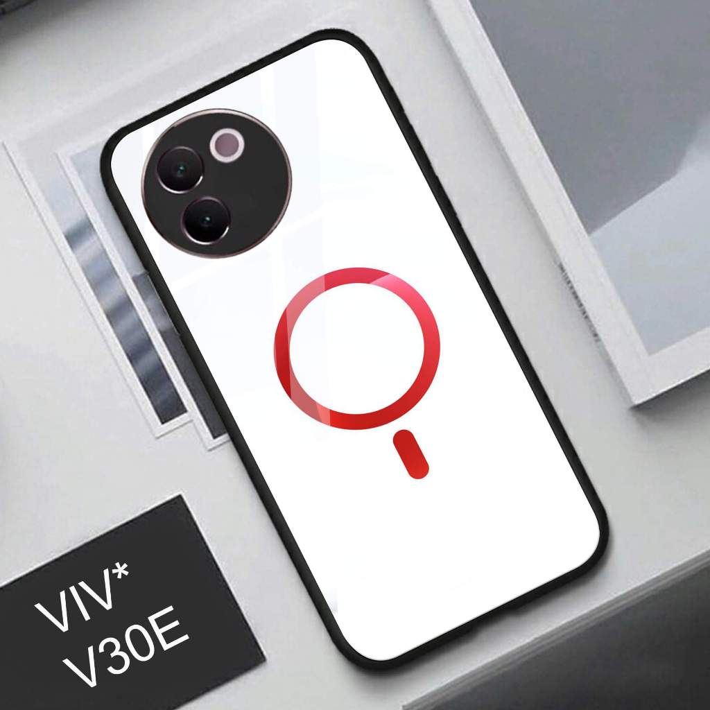 (Q71) Softcase Glass Kaca Vivo V30E - Case Hp Terbaru Anti Air TPU VIVO V30E