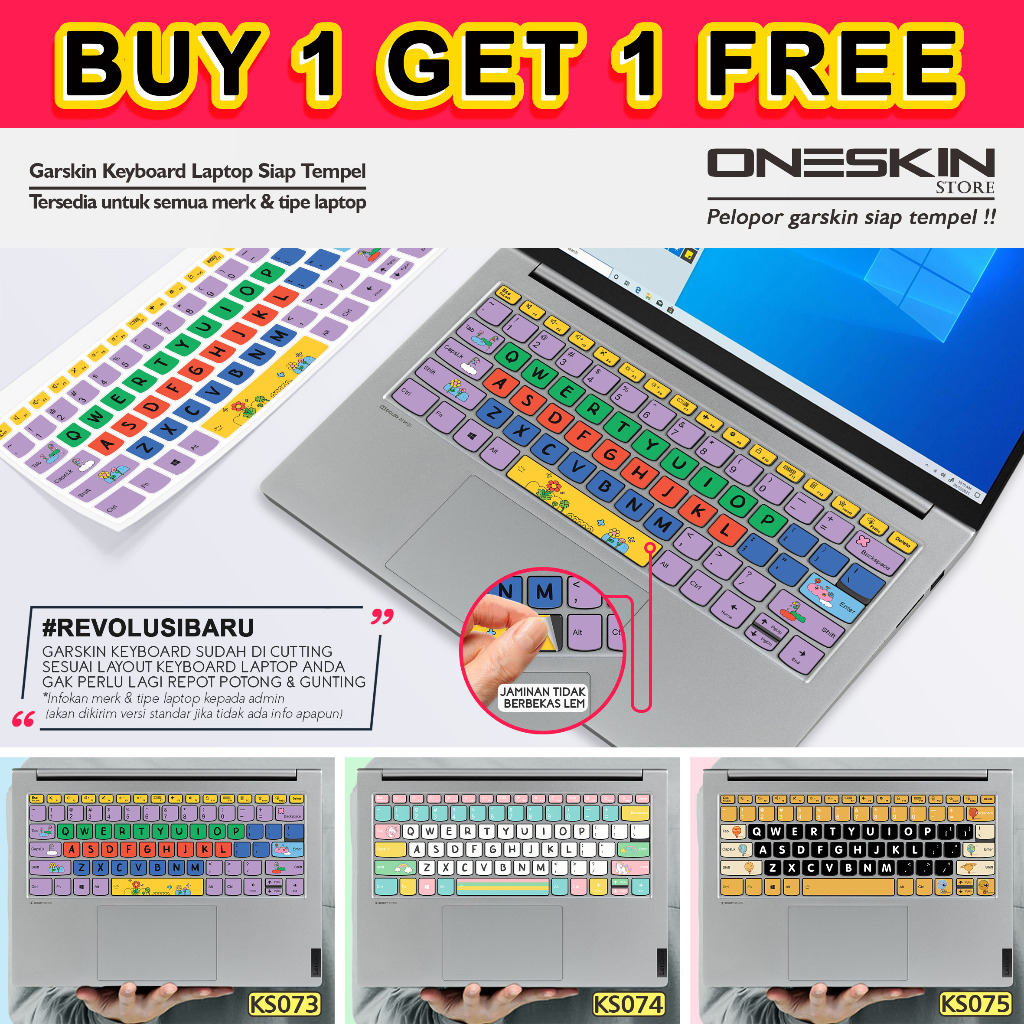 Garskin Stiker Sticker keyboard laptop Xiaomi gambar custom katalog 73