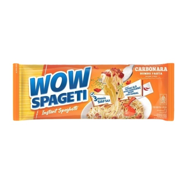 

Wow Spageti Instant Spaghetti Creamy Carbonara [88 Gr] / 1 Pc
