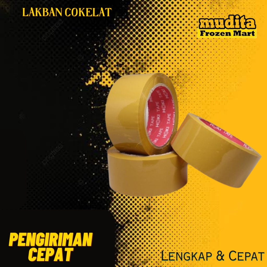 

Lakban 2 Inch 100 Yard Goldland Coklat Bening - Cokelat, 90 yard